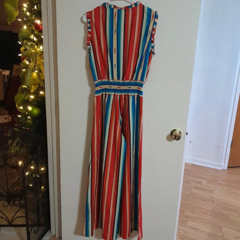 NWT FASHION EXPRESS Women's Jumpsuit Cavenders Western Wear Size L - Picture 9 of 10